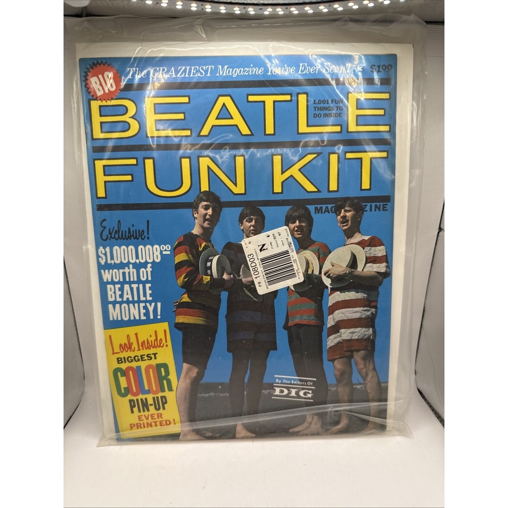 BIG Beatle Fun Kit Magazine Exclusive Beatles Money & Color Pin-Up